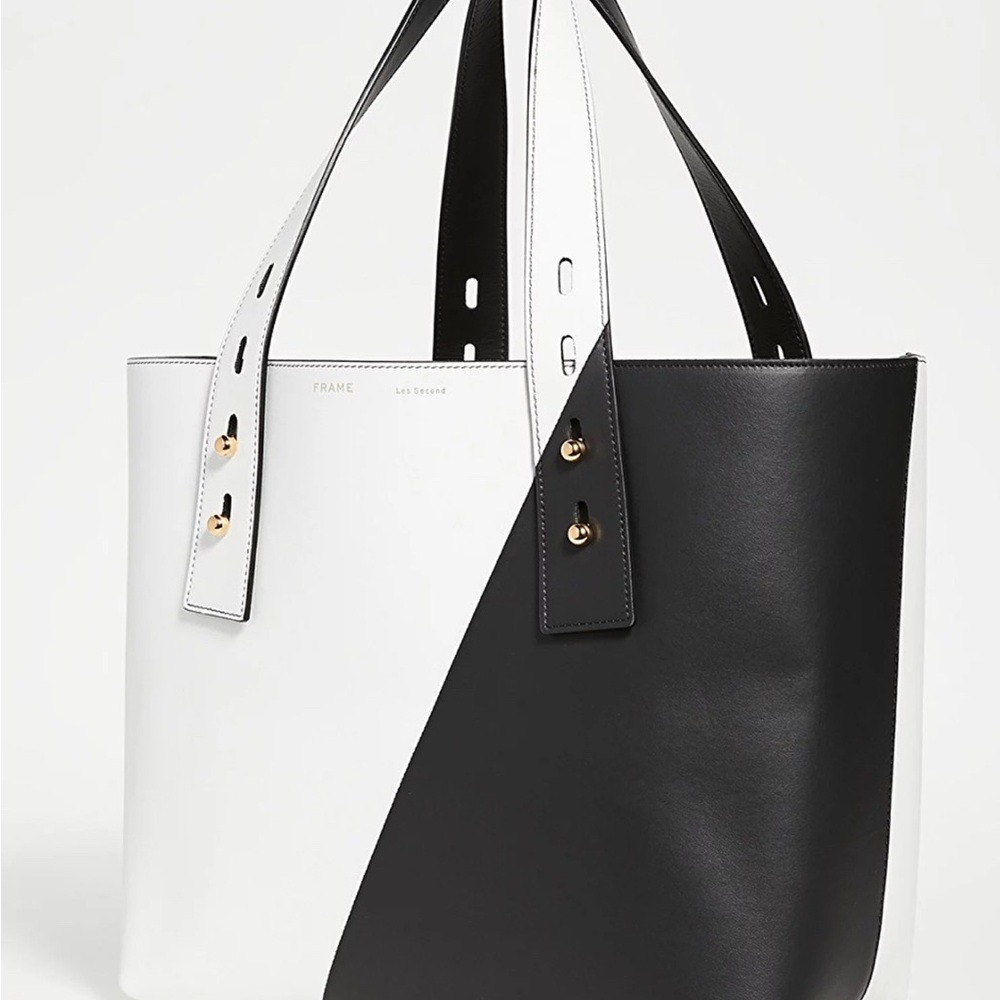 Frame Denim Black and White Tote Bag